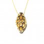 HONEYBIT Pendant with chain. 18k Gold Plated Brass.