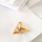 Sharp Astronaut, Cufflinks. 18k Gold Plated Brass