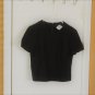 Ralph Lauren POLO (size 8) Short-Sleeve BLACK Tweed Crop Knit Top NWT