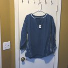 Ralph Lauren POLO Indigo Blue Linen Silk Shirred Blouse NWT (small and large available)