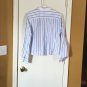 Ralph Lauren POLO (sz. 14) blue & white striped button-up long-sleeve blouse NWT