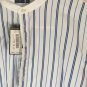 Ralph Lauren POLO (sz. 14) blue & white striped button-up long-sleeve blouse NWT