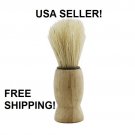 Mens shaving brush wood synthetic travel size 3 inch free shipping New!