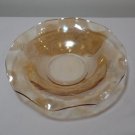 Carnival Glass Bowl 9 1/2" Iridescent Louisa Florigold Jeannette Vintage