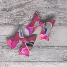 Princess bow with iridescent pink tail