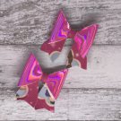 Iridescent pink piggies with princess tails