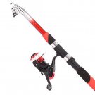 Fishing Combo Glass Fiber Telescopic Fishing Rod and Reel