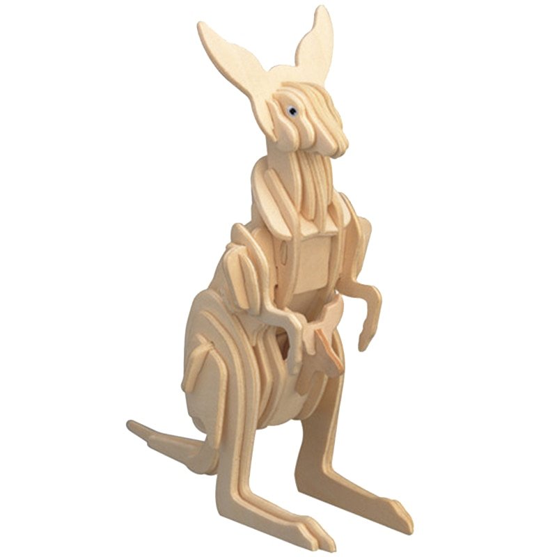 Kangaroo (small) Wooden model kit (M032)