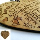 Wedding Wooden Plaque Personalised Word Art Gift Marriage Present Heart