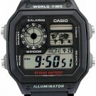 Casio Men's AE-1200WH-1AVCF World Time Multi function Square Shaped Wrist Watch
