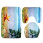 3pcs Mat Bath Bathroom Toilet Rug Non Slip Cover Set Pedestal Lid Mats Easter