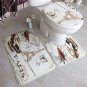 3pcs Mat Bath Bathroom Toilet Rug Non Slip Cover Set Pedestal Lid Mats Easter