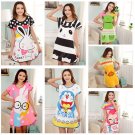 Women Dress Cartoon Sleepwear Sleeve Cute Short Nightgown Pajamas Night Shirt