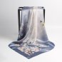Head Scarf Women Butterfly Shawl Flower Soft Satin Print Square Scarves Fashion