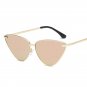 Cat Eye Sunglasses Women Retro Fashion Metal Frame Tinted Lens Uv400 Oversized