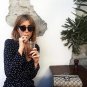 Cat Eye Sunglasses Women Retro Fashion Metal Frame Tinted Lens Uv400 Oversized