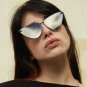 Cat Eye Sunglasses Women Retro Fashion Metal Frame Tinted Lens Uv400 Oversized