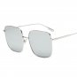 Flat Top Women Sunglasses Aviator Oversized Square Mirror Fashion Polarized Uv