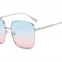 Flat Top Women Sunglasses Aviator Oversized Square Mirror Fashion Polarized Uv