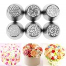 Cake Decorating Piping Icing Nozzle Bag Cream 6pcs Pastry Tips Tool Cupcake New