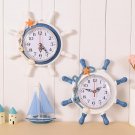 Wall Clock Wood Round Vintage Home Decor Sailor Art Home Retro Style Bamboo Gift