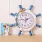 Wall Clock Wood Round Vintage Home Decor Sailor Art Home Retro Style Bamboo Gift