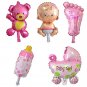New Born Baby Party Birthday Balloons Foil Pink Blue Girl Boy Shower Decoration