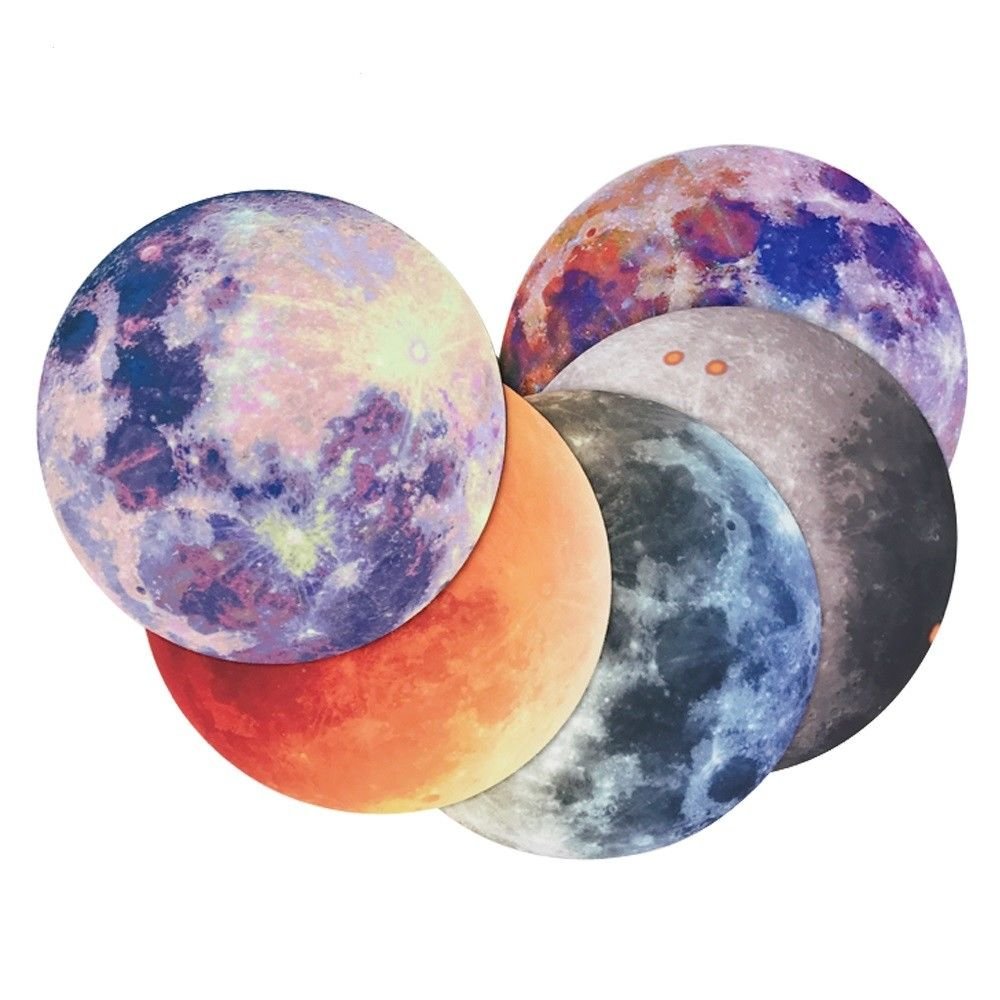 Mouse Pad Moon Mat Computer Pc Gaming Optical Soft Laptop Anti Slip Rubber Mice