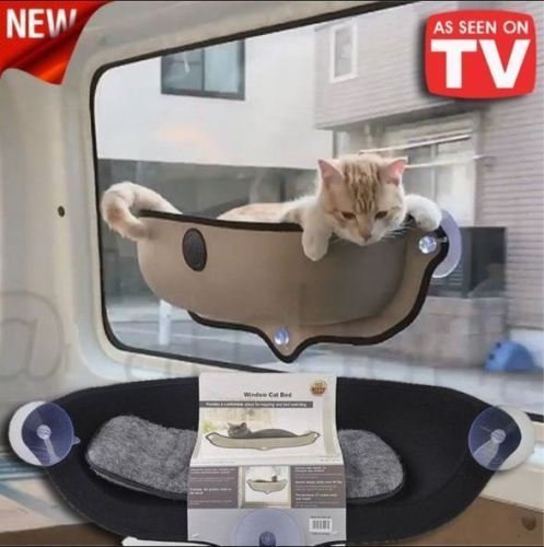 Cat Hammock Window Bed Hanging Cage Soft Cushion Relax Seat Pet Resting Sunbed