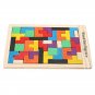 Tetris Puzzle Game Preschool Wooden Tangram Brain Teaser Toys Colorful Children