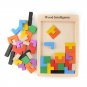 Tetris Puzzle Game Preschool Wooden Tangram Brain Teaser Toys Colorful Children