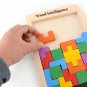 Tetris Puzzle Game Preschool Wooden Tangram Brain Teaser Toys Colorful Children