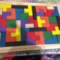 Tetris Puzzle Game Preschool Wooden Tangram Brain Teaser Toys Colorful Children