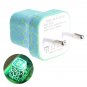 Charger USB Glow Adapter Wall Led Universal Power Phone Plug Dual Us Eu Port Hot