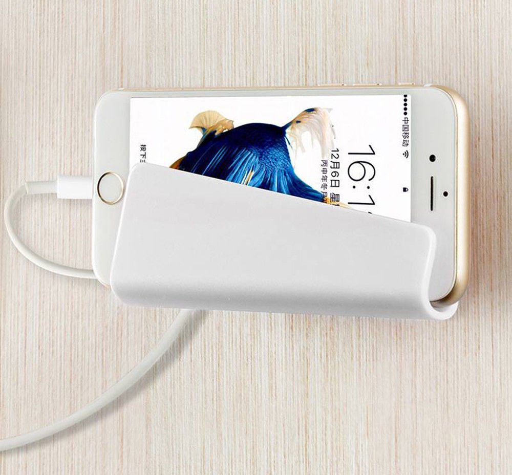 Phone Holder Wall Socket Charging Stand Mobile Mount Multi Function For