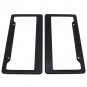 Car License Plate Frames Carbon Fiber Usa Canada 2pcs Covers Black Vehicle Sport