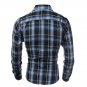 Men Shirt Long Sleeve Dress S Plaid Blouse Streetwear Casual Style Turn Down Hot