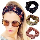 Women Headband Turban Twist Wrap Knot Head Hair Elastic Cotton Floral Stretch