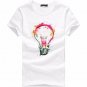 Men T Shirt Short Sleeve Cotton Blouse Bulb Light Printed Cartoon Funny Tees New