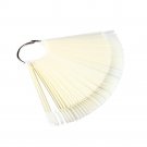 50pcs False Nail Display Art Practice Tips Sticks Tool Color Polish Fan Board