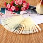 50pcs False Nail Display Art Practice Tips Sticks Tool Color Polish Fan Board