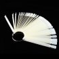 50pcs False Nail Display Art Practice Tips Sticks Tool Color Polish Fan Board