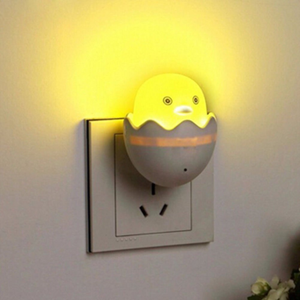 Led Night Light Duck Wall Socket Lamp Kid Bedroom Control Sensor Bedroom Easter