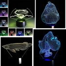 Optical Illusion Led Night Lamp Desk Table 3d Touch Switch 7 Colors Change Bulb