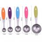Measuring Silicone Cups Spoons Set Stainless Steel Handles Kitchen Baking Easy