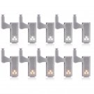 10 X Wardrobe Cupboard Sensor Led Light Night Lamp Battery Motion Smart Kitchen
