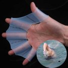 Swimming Webbed Hand Gloves Fingers Fins Paddle Silicone Palm Flippers Frog Swim