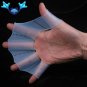 Swimming Webbed Hand Gloves Fingers Fins Paddle Silicone Palm Flippers Frog Swim