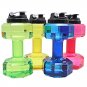 Gym Bottle Water Dumbbell Kettle Bpa Free Training Drink Cap Fitness 2.5 L New