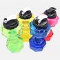 Gym Bottle Water Dumbbell Kettle Bpa Free Training Drink Cap Fitness 2.5 L New